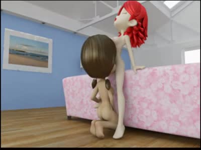 זוג לסביות חרמניות מלקקות כוס מצויר